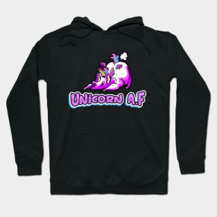 Unicorn AF, Funny Cute, Unicorn Gift, Unicorn Meme Hoodie